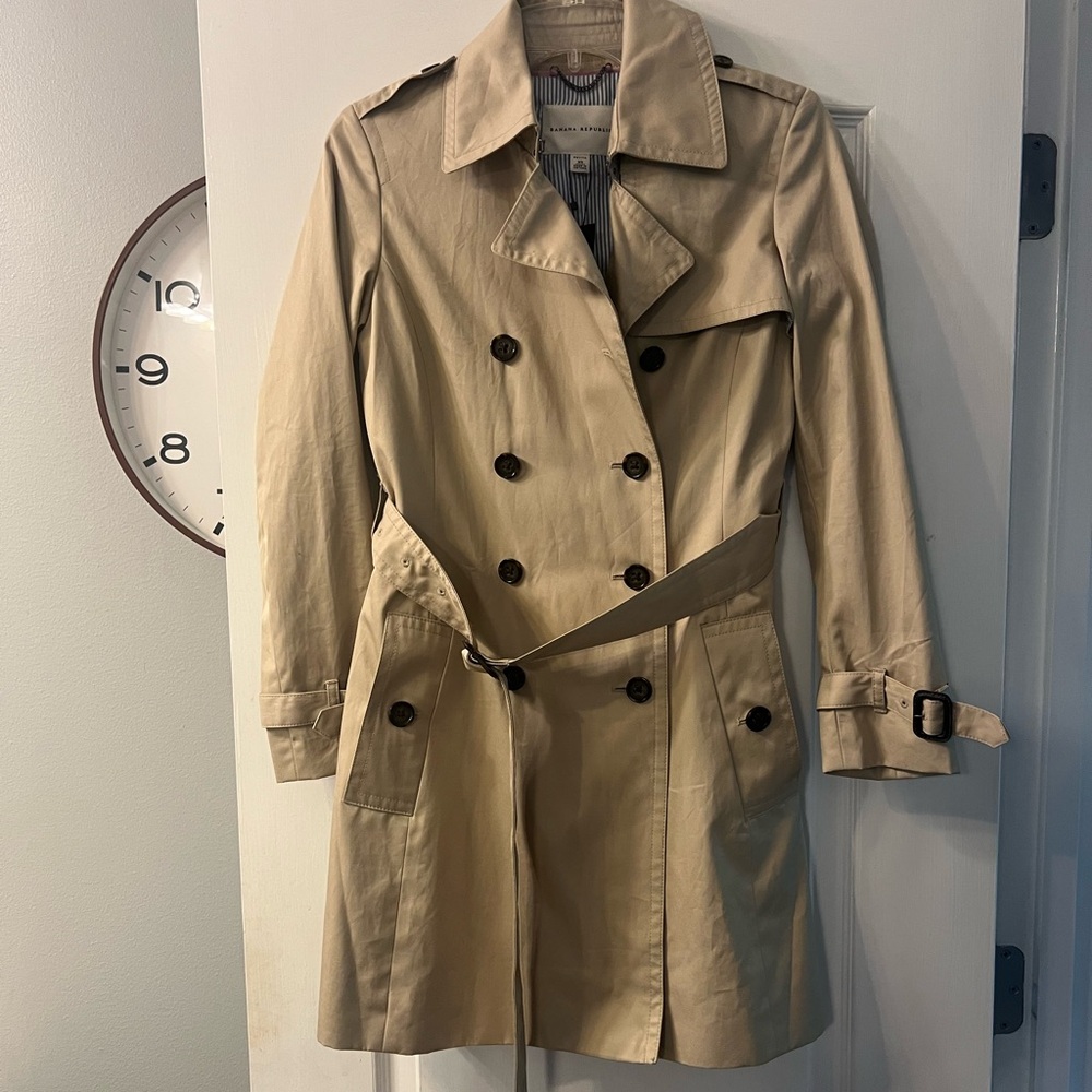 NWT Banana Republic double breasted trench coat size XS
